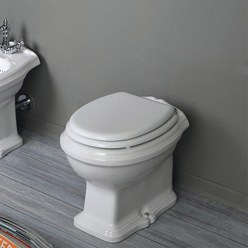 Чаша унитаза приставная Simas AR 811 bia цвет белый без сиденья душевой смыв